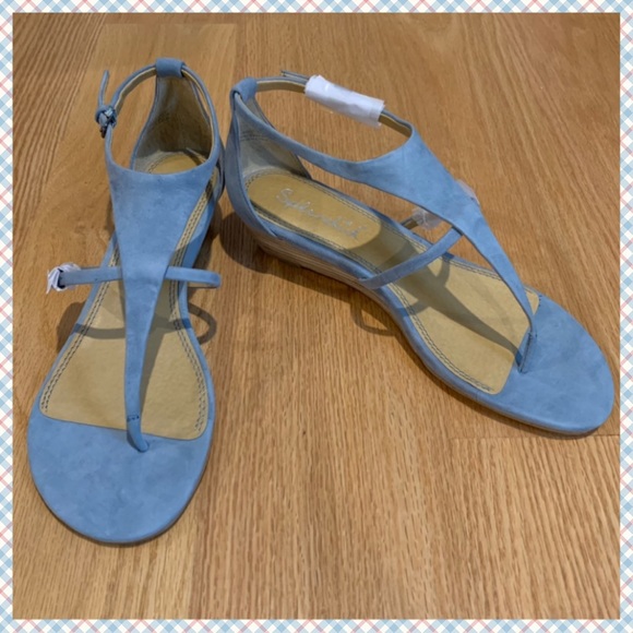 Splendid Brooklyn V-Strap Wedge Thong Sandals 8 - Picture 9 of 11